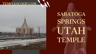 Saratoga Springs Utah Temple on a spring day  & dusk by drone on April 21, 2022