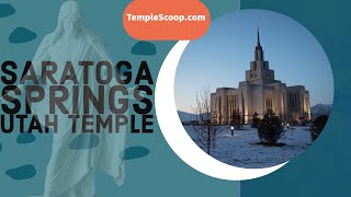 Saratoga Springs Utah Temple on a spring day by drone on April 10, 2022